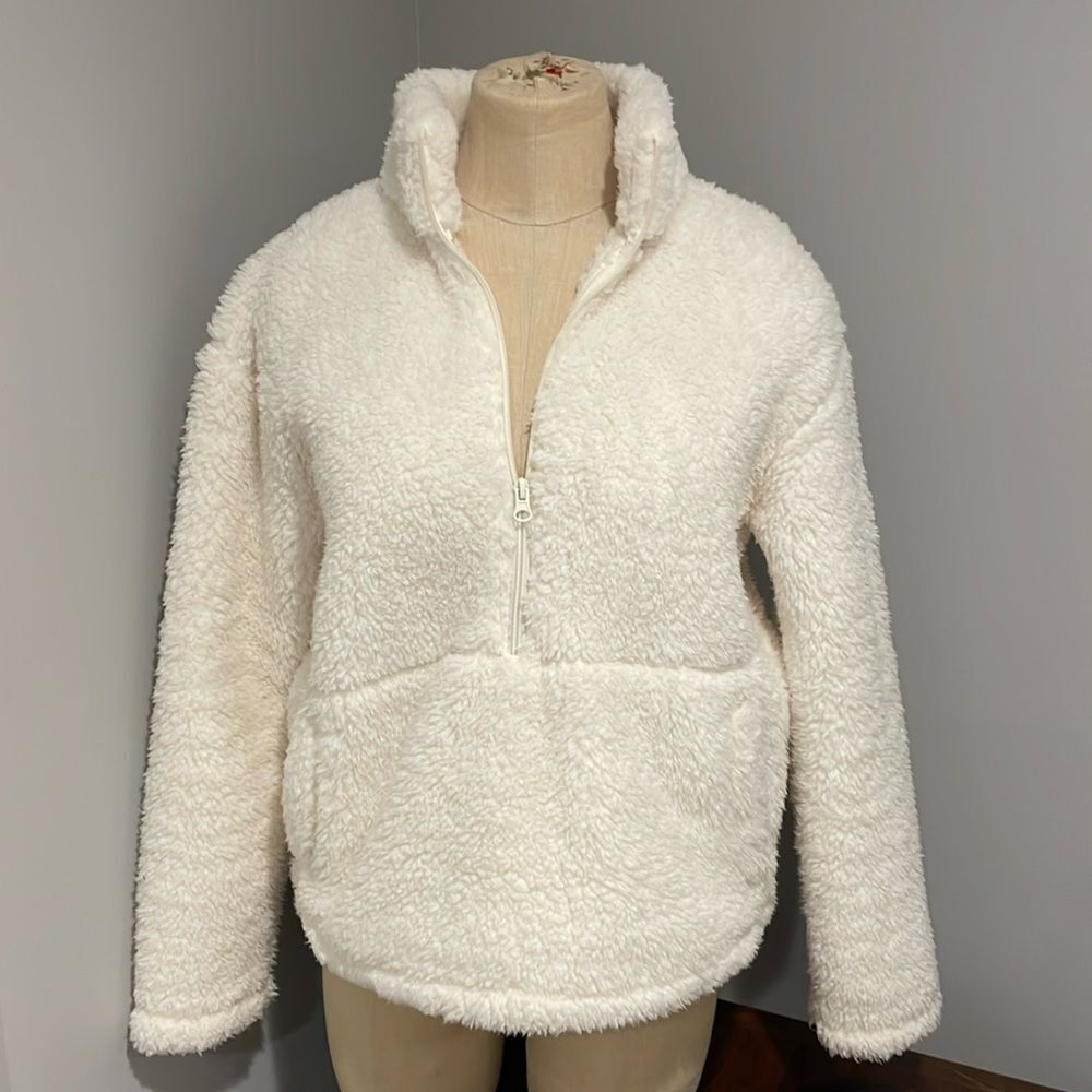 Soma Pullover Long Sleeve 3/4 Zip Sherpa Size S